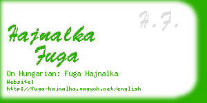 hajnalka fuga business card